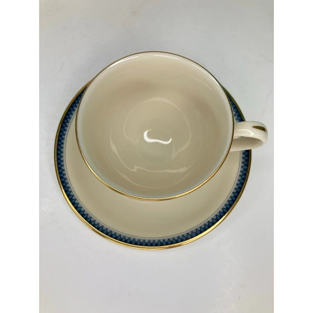 Lenox Columbia 6 Cups Footed & 6 Saucers Set Presidential Collection
